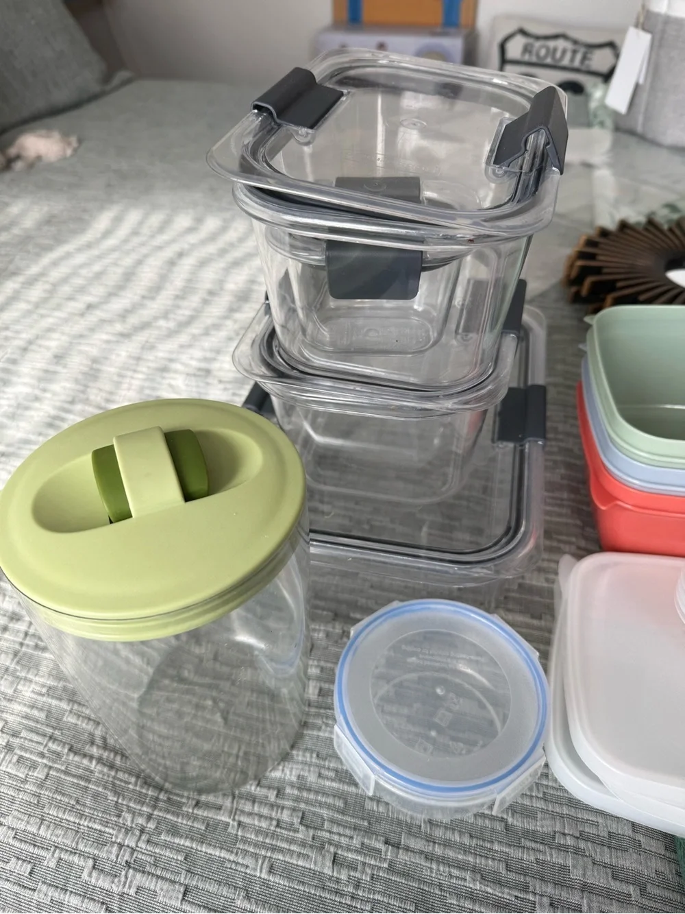 Sets of different Tupperware